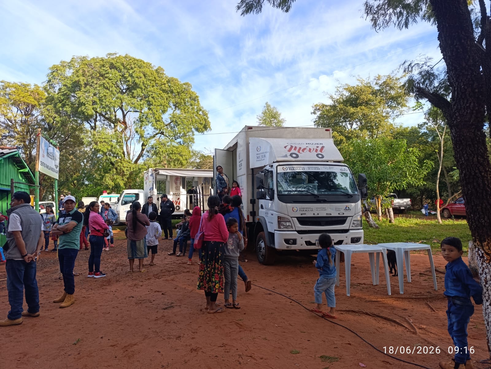 Presencia de ERSSAN en «Ciudad Mujer Móvil» en el distrito de Zanja Pytã.