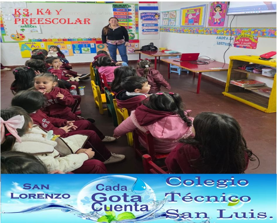 Charla de K3, K4 y Preescolar del Colegio Técnico San Luis, de la ciudad de San Lorenzo.