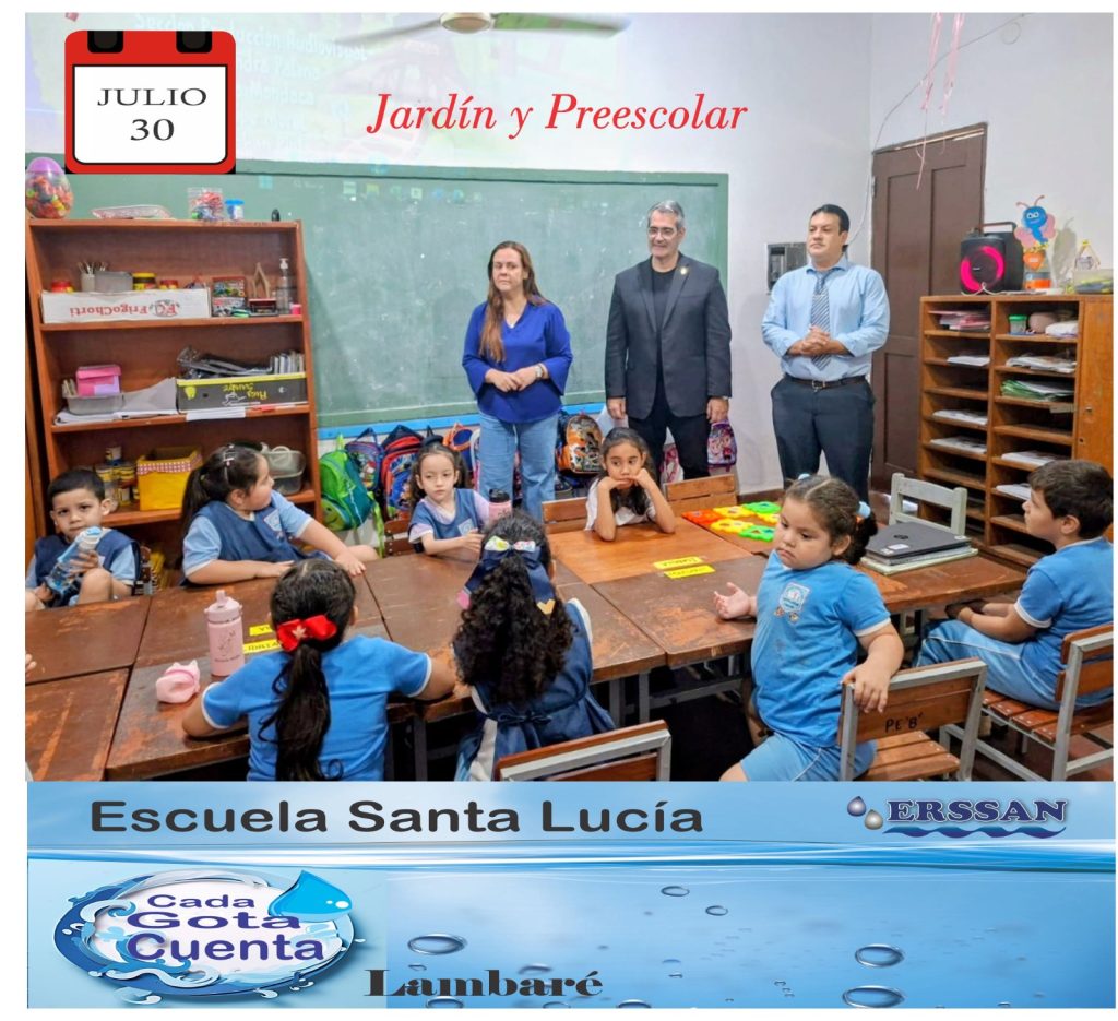 Charla en la escuela Santa Lucía, de Lambaré, Departamento Central.