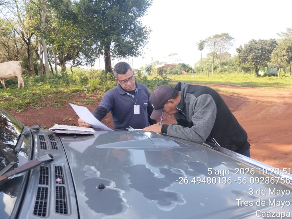 Plan Anual de Supervisión (PAS 2026) en los distritos de Caazapá, Yuty, 3 de Mayo y San Juan Nepomuceno